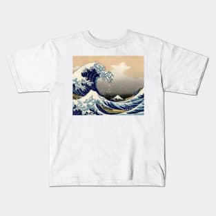 Hokusai Great Wave of Kanagawa Japanese Art Artist Kids T-Shirt